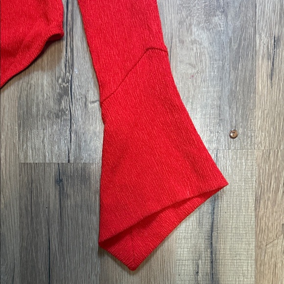 ALIX NYC Vibrant Red Textured Bodysuit - Picture 3 of 6